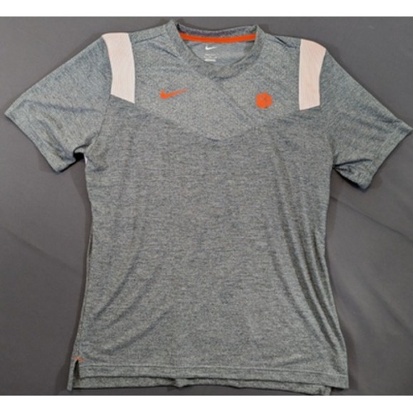 Nike Clemson Shirt Women XL Gray Orange Dri-FIT Athletic Short Sleeve DN7084-071 - Picture 1 of 8